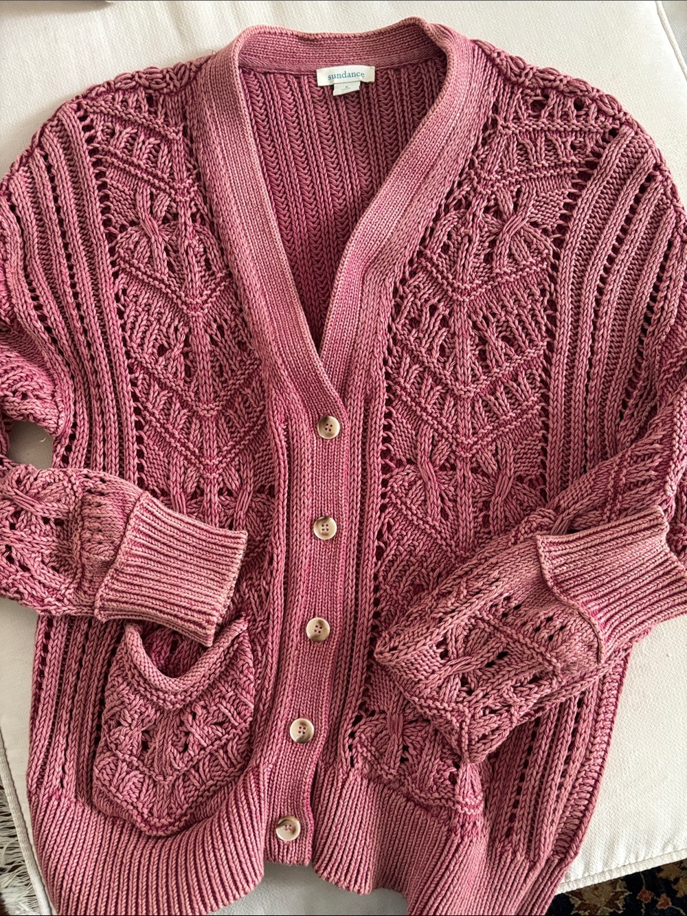 Sundance Cotton Knit Cardigan
